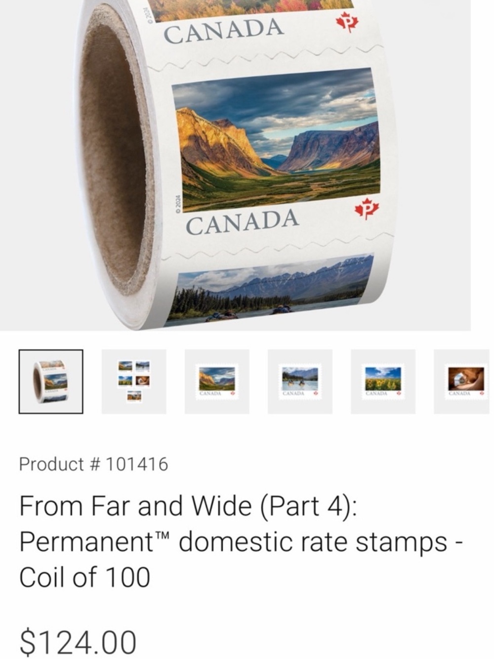Bulk Pack: 4 Rolls (400) Canada Post
Permanent Stamps